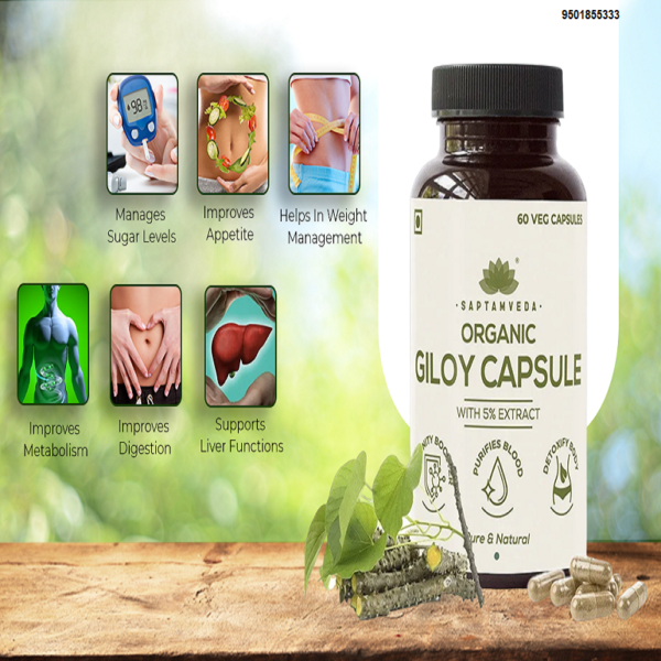 ORGANIC GILOY CAPSULES 60N VEG CAPSULES - Image 2